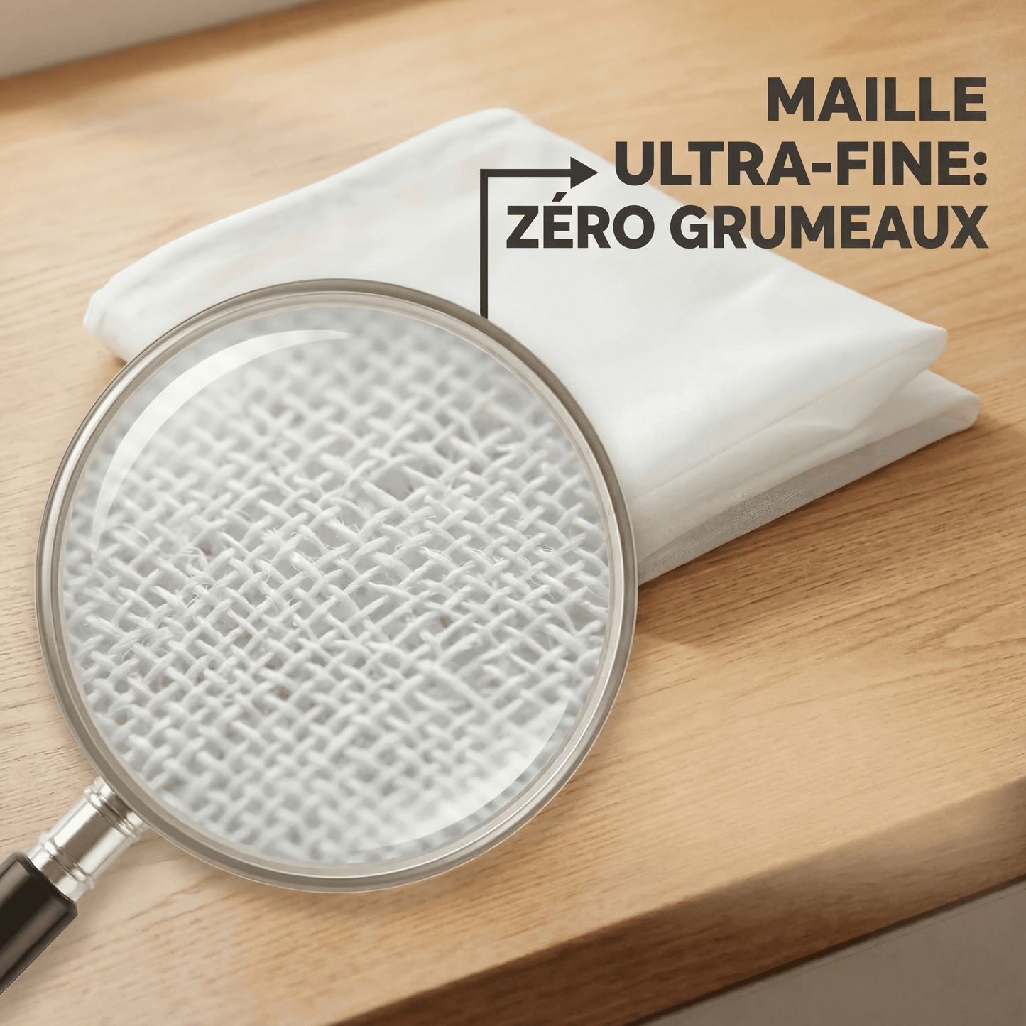 Set de sacs filtrants haut de gamme en tissu naturel (lavables et réutilisables)