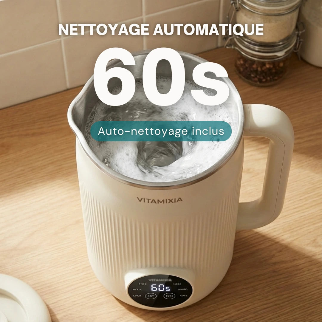 VitaMixia Multifonctions 8-en-1 , Préparer Du Lait Végétal , Des Jus & Bien Plus.