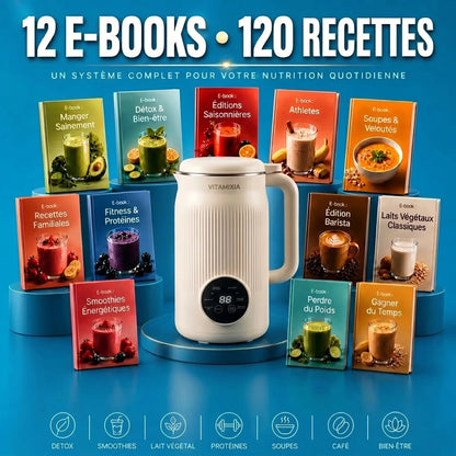 VitaMixia - Multifonction 8-en-1 Pour Préparer Du Lait Végétal , Des Jus & Bien Plus .