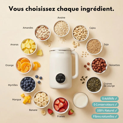 VitaMixia Multifonctions 8-en-1 , Préparer Du Lait Végétal , Des Jus & Bien Plus.
