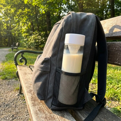 Bouteille portable avec filtre anti-résidus intégré