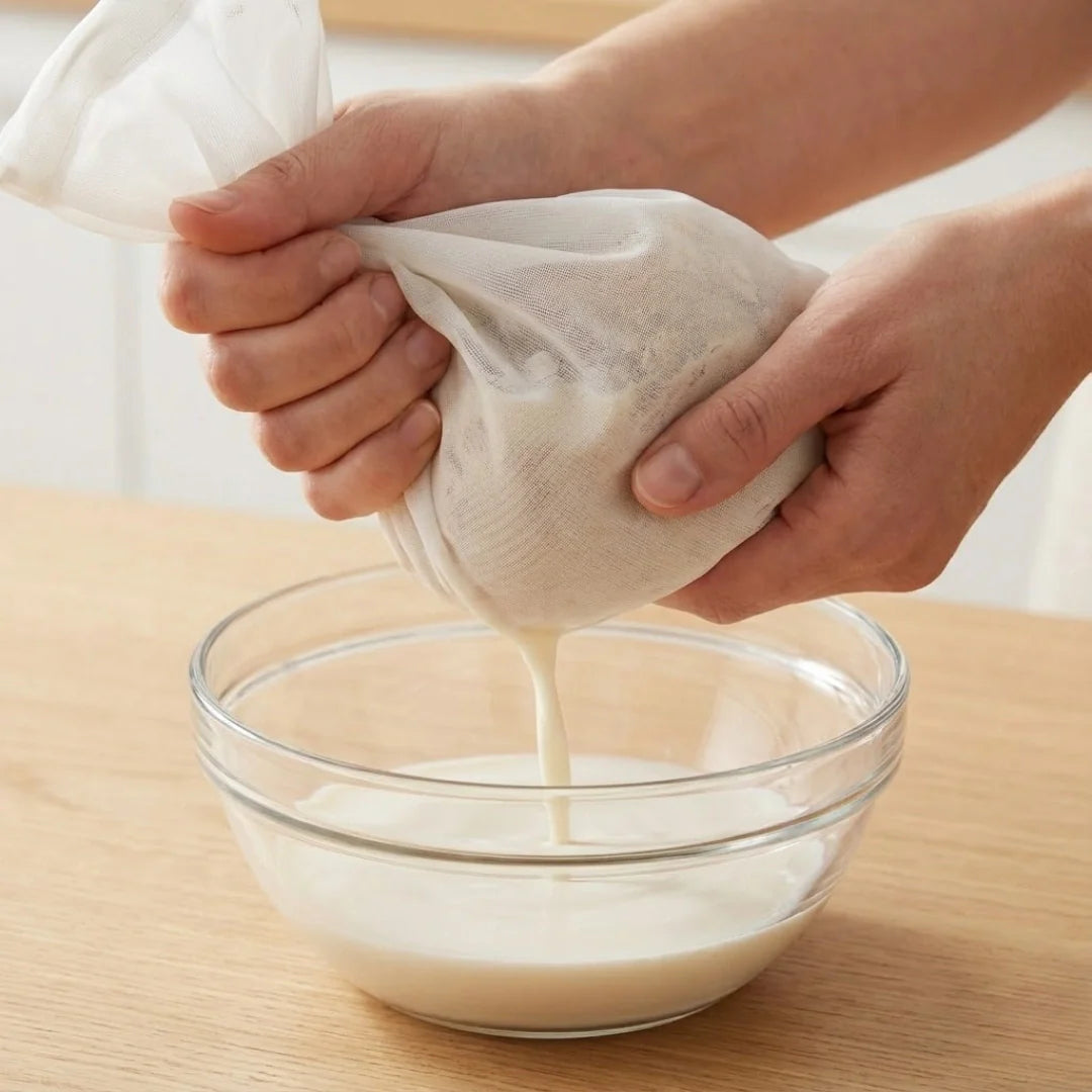 Set de sacs filtrants haut de gamme en tissu naturel (lavables et réutilisables)