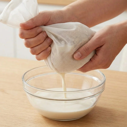 Set de sacs filtrants haut de gamme en tissu naturel (lavables et réutilisables)