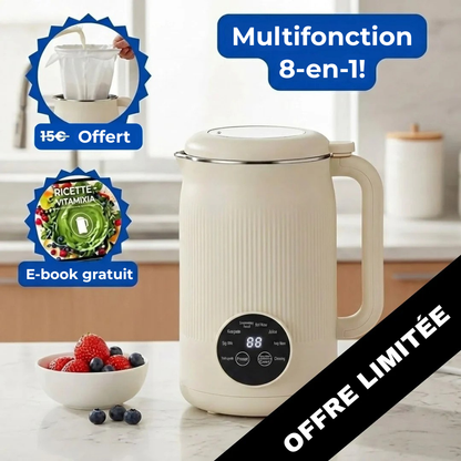 VitaMixia - Transformez 30 centimes d'amandes en 1L de lait onctueux. En 3 minutes.