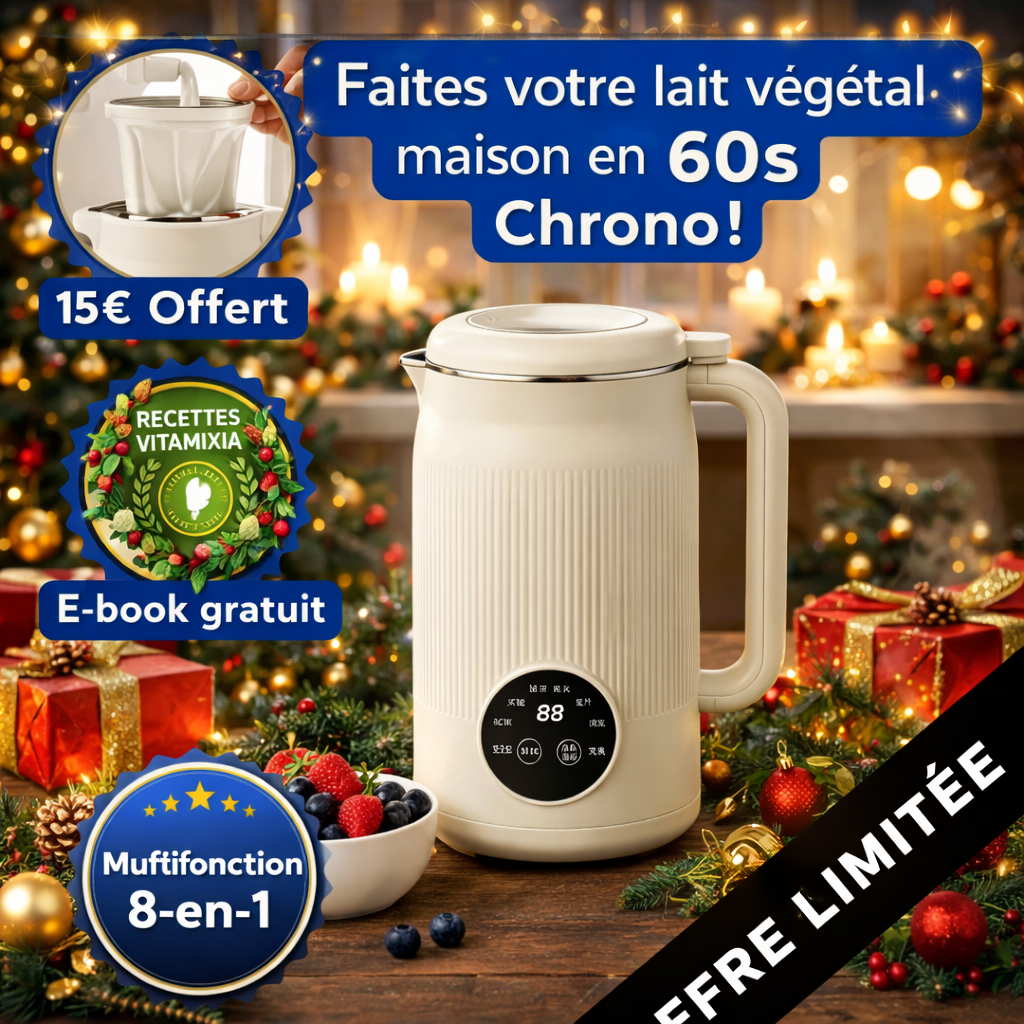 VitaMixia - Transformez 30 centimes d'amandes en 1L de lait onctueux. En 3 minutes.