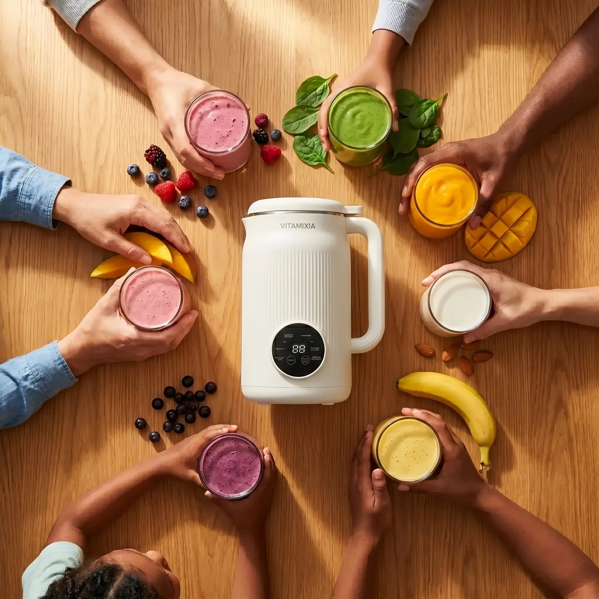 VitaMixia -- Multifonctions 8-en-1 , Préparer Du Lait Végétal , Des Jus & Bien Plus)