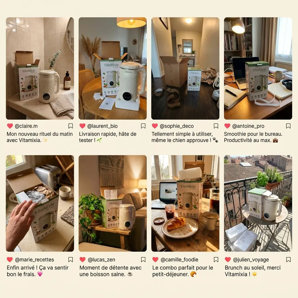 VitaMixia : Multifonctions 8-en-1 , Préparer Du Lait Végétal , Des Jus & Bien Plus