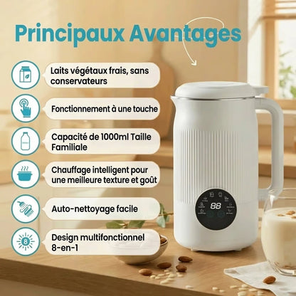 VitaMixia - Multifonction 8-en-1 Pour Préparer Du Lait Végétal , Des Jus & Bien Plus