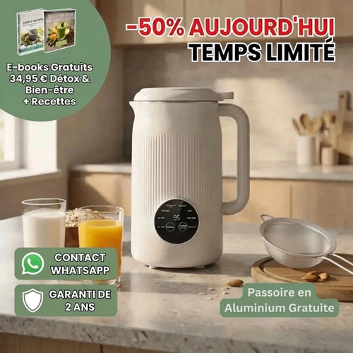 VitaMixia - Multifonction 8-en-1 Pour Préparer Du Lait Végétal , Des Jus & Bien Plus...