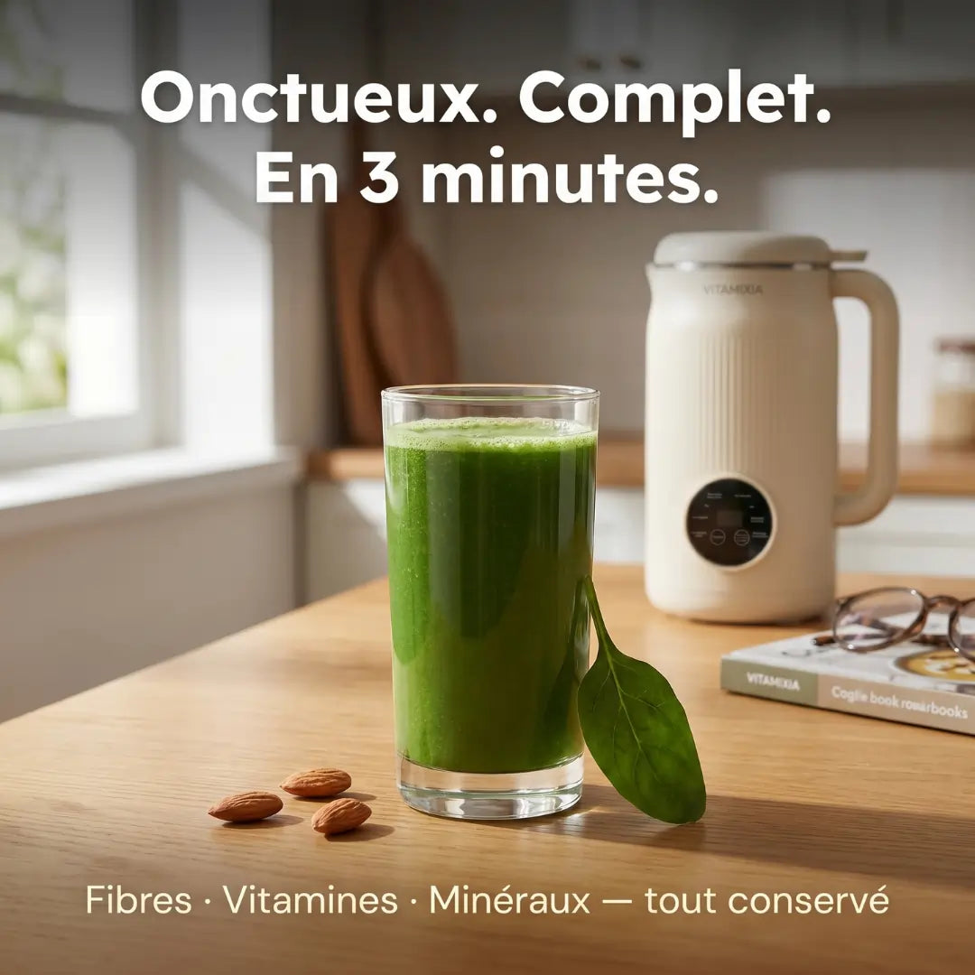 VitaMixia Multifonctions 8-en-1 , Préparer Du Lait Végétal , Des Jus & Bien Plus.
